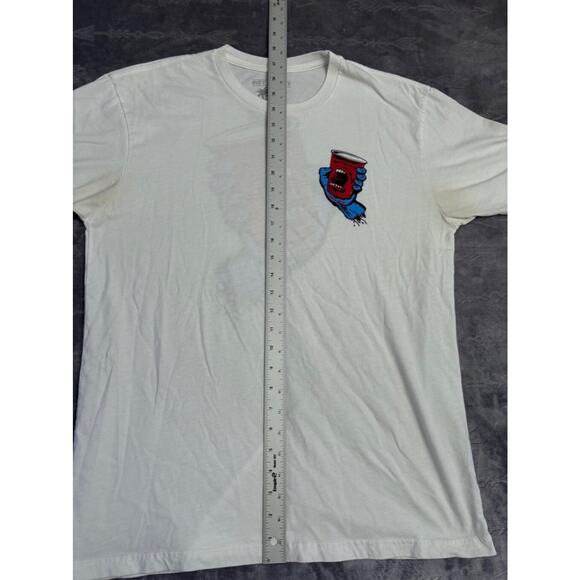 Men's Santa Cruz Riot Society Collaboration T-Shirt Large White Red - Picture 7 of 12